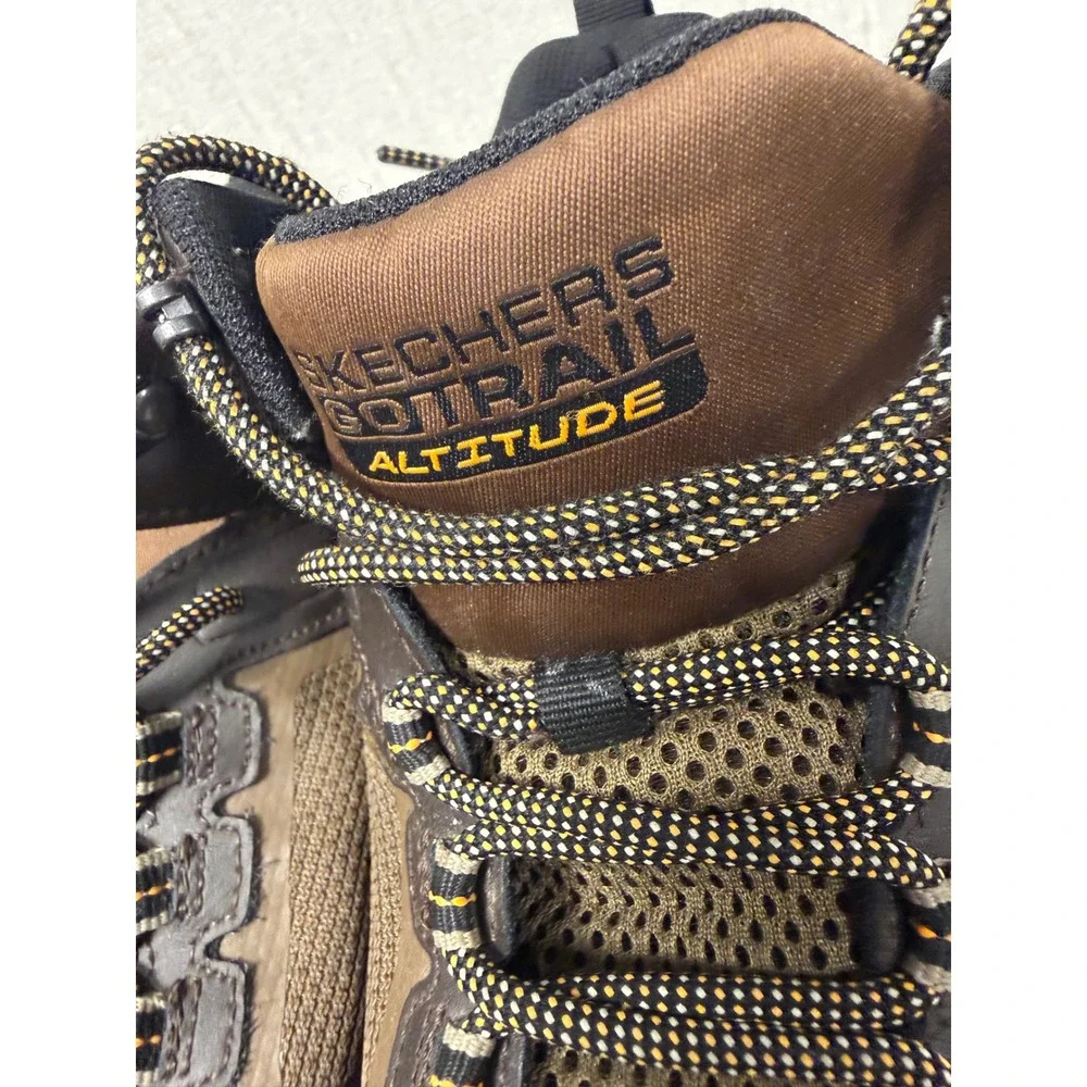 Skechers GoTrail Altitude Mens Brown Water Repellent Hiking Boots 220920 Size 12